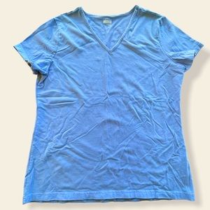 Basic Editions XL Blue V-neck Tee